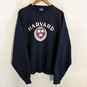 Vtg Champion Harvard University Sweatshirt XL Logo Pullover Sweater Preppy Ivy